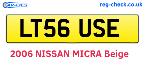 LT56USE are the vehicle registration plates.