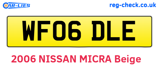 WF06DLE are the vehicle registration plates.