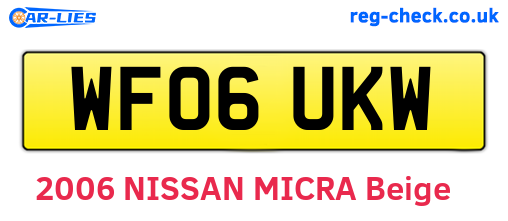 WF06UKW are the vehicle registration plates.
