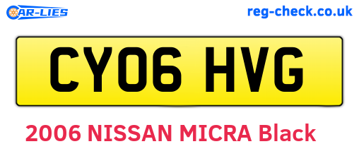 CY06HVG are the vehicle registration plates.