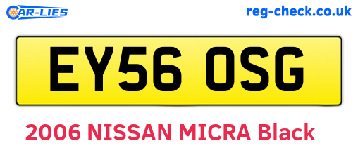 EY56OSG are the vehicle registration plates.