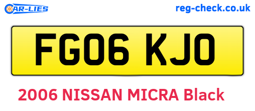 FG06KJO are the vehicle registration plates.