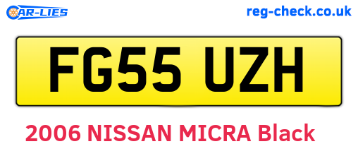 FG55UZH are the vehicle registration plates.