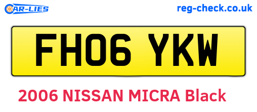 FH06YKW are the vehicle registration plates.