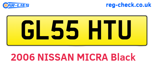 GL55HTU are the vehicle registration plates.