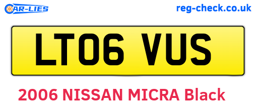 LT06VUS are the vehicle registration plates.