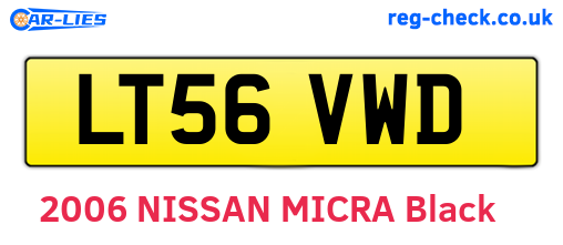 LT56VWD are the vehicle registration plates.