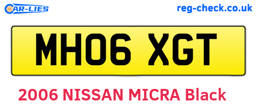 MH06XGT are the vehicle registration plates.
