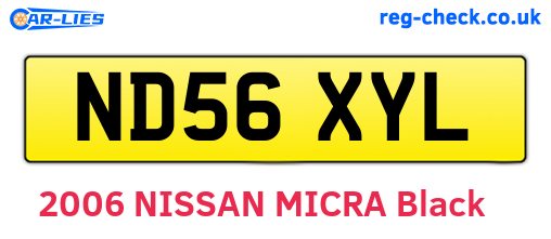 ND56XYL are the vehicle registration plates.