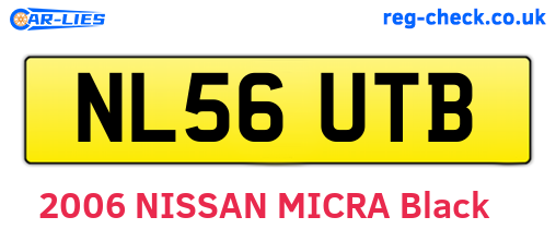 NL56UTB are the vehicle registration plates.