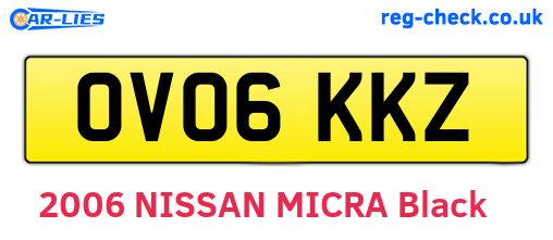 OV06KKZ are the vehicle registration plates.