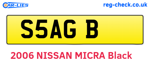 S5AGB are the vehicle registration plates.