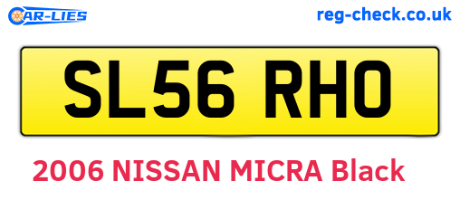 SL56RHO are the vehicle registration plates.