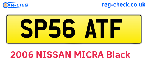 SP56ATF are the vehicle registration plates.
