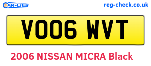 VO06WVT are the vehicle registration plates.