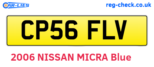 CP56FLV are the vehicle registration plates.