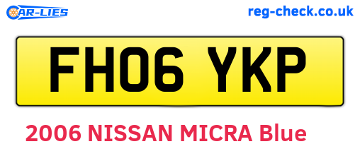 FH06YKP are the vehicle registration plates.