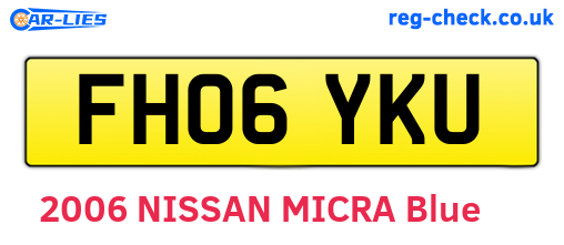 FH06YKU are the vehicle registration plates.