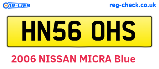 HN56OHS are the vehicle registration plates.