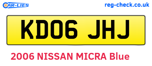 KD06JHJ are the vehicle registration plates.