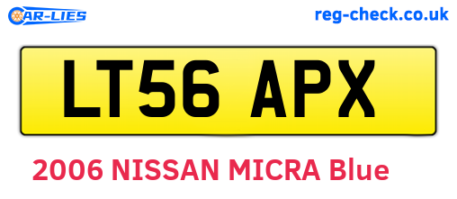 LT56APX are the vehicle registration plates.