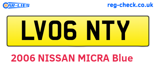LV06NTY are the vehicle registration plates.