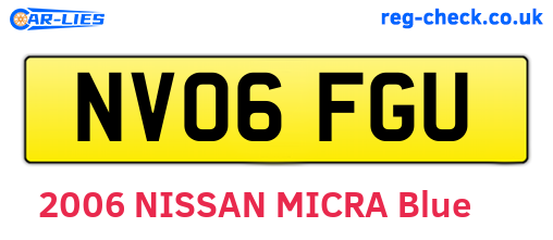 NV06FGU are the vehicle registration plates.