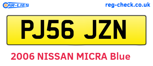 PJ56JZN are the vehicle registration plates.