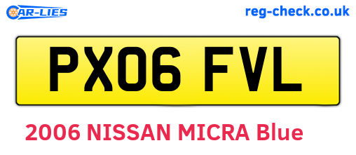 PX06FVL are the vehicle registration plates.