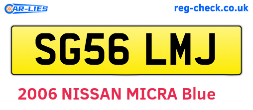 SG56LMJ are the vehicle registration plates.