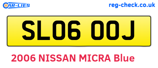 SL06OOJ are the vehicle registration plates.