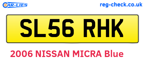 SL56RHK are the vehicle registration plates.