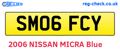 SM06FCY are the vehicle registration plates.