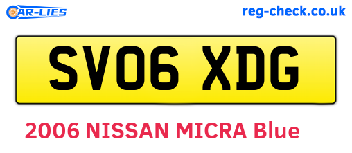 SV06XDG are the vehicle registration plates.
