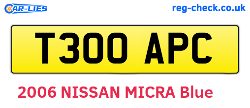 T300APC are the vehicle registration plates.