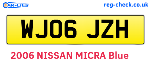 WJ06JZH are the vehicle registration plates.