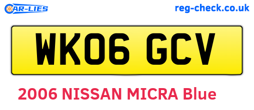 WK06GCV are the vehicle registration plates.
