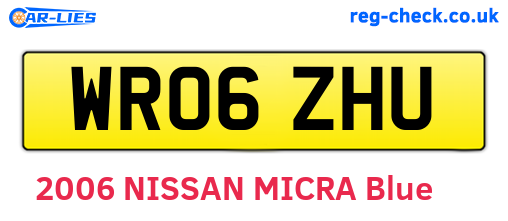 WR06ZHU are the vehicle registration plates.