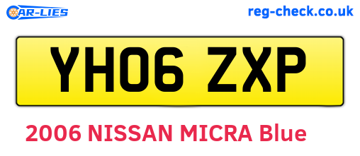 YH06ZXP are the vehicle registration plates.
