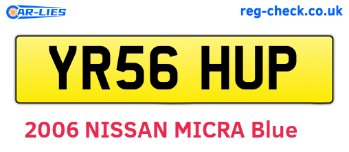 YR56HUP are the vehicle registration plates.