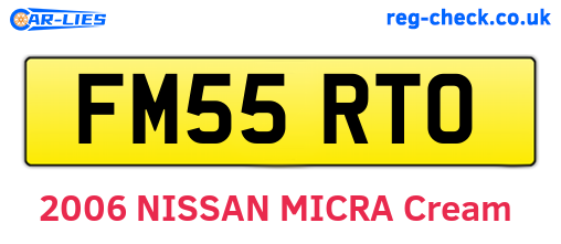 FM55RTO are the vehicle registration plates.