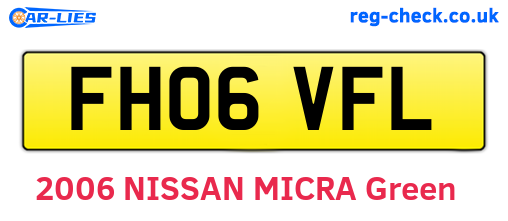FH06VFL are the vehicle registration plates.
