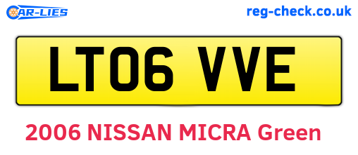 LT06VVE are the vehicle registration plates.