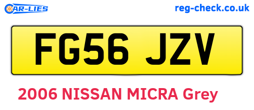 FG56JZV are the vehicle registration plates.
