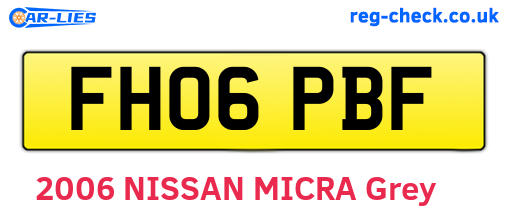 FH06PBF are the vehicle registration plates.