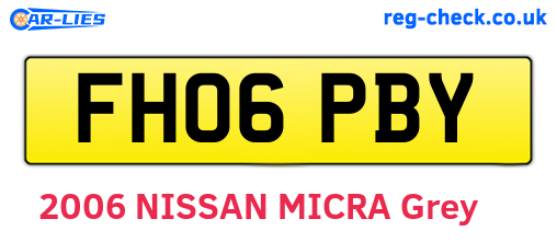 FH06PBY are the vehicle registration plates.