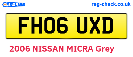 FH06UXD are the vehicle registration plates.