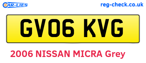 GV06KVG are the vehicle registration plates.
