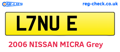 L7NUE are the vehicle registration plates.