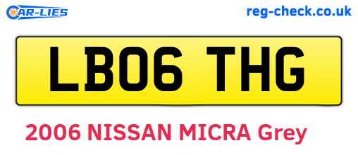 LB06THG are the vehicle registration plates.